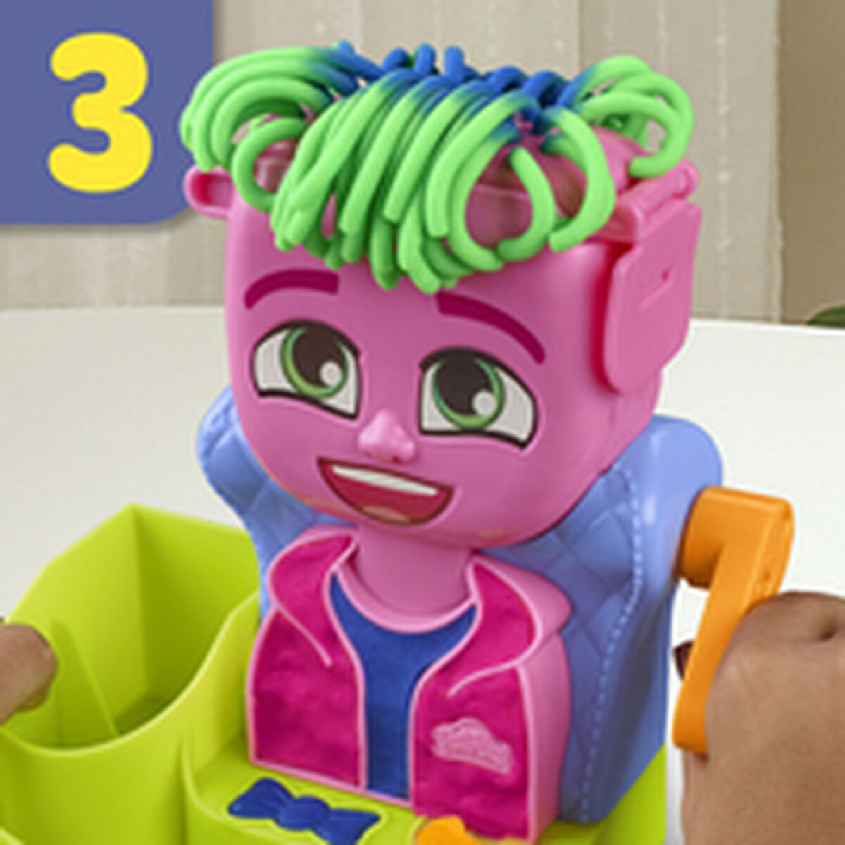 Modellera Spel Hasbro Playdoh Dodatki 6 Burkar Hår